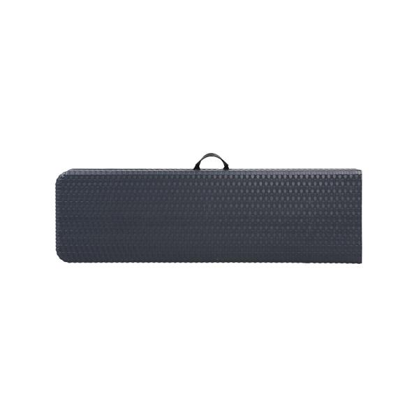 6 Foot Black Portable Folding Bench Rustproof PE Rattan Easy To Storage