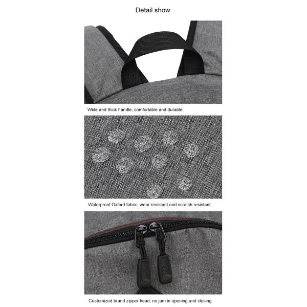 Anti Theft Student School Backpack 18.5L Lightweight Laptop Rucksack