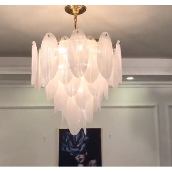Hotel Home Decoration Lightings Nordic Light Luxury Crystal Lamp with Milk White