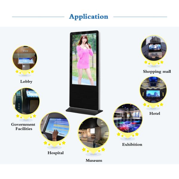 Full HD Media Player Digital Signage Kiosk 1080P 4.4 Android For Advertising