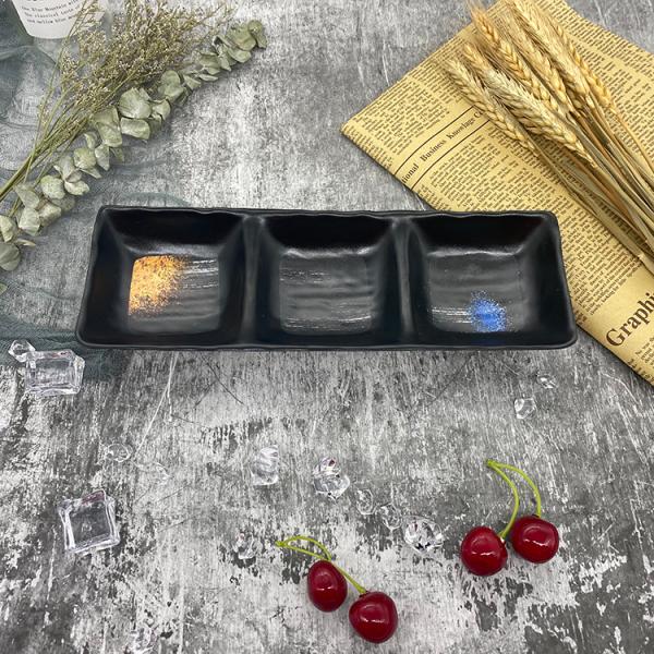Rectangle Outdoor Melamine Camping Dishes Tasteless Durable 10.5''
