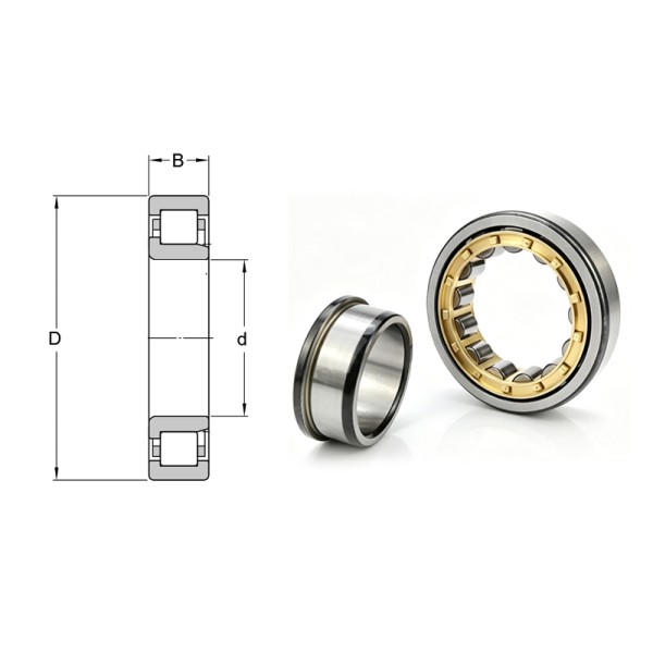 High Precision Cylindrical Roller Bearing NJ252EM 260*480*80mm 42252EH Textile Machinery Bearing