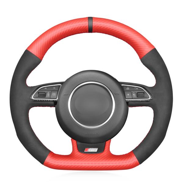 Custom Thread Color MEWANT Steering Wheel Cover For Audi A5 A7 RS5 RS7 S3 S4 S5 S6 S7 SQ5