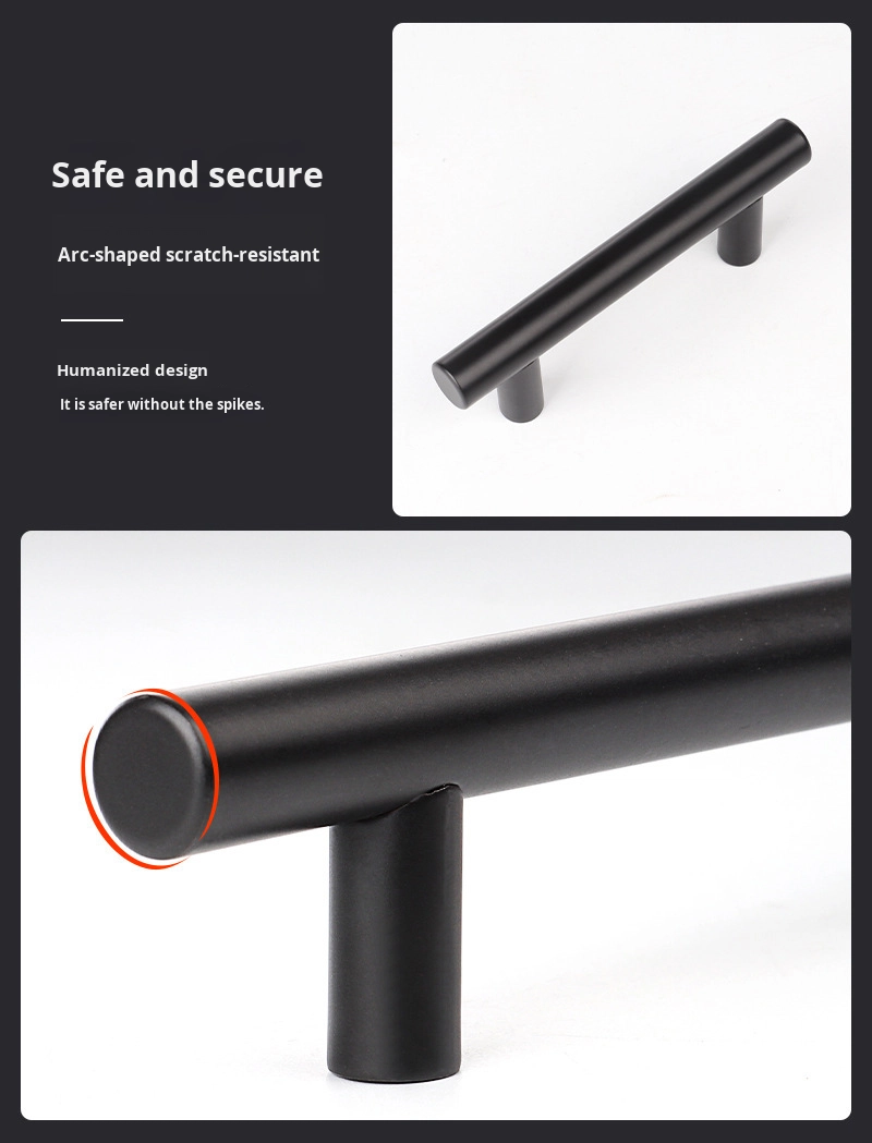 Modern Simple Stainless Steel Single Hole Furniture Handle Small Long Cabinet Door Knobs for Living Room Wardrobe Hardware