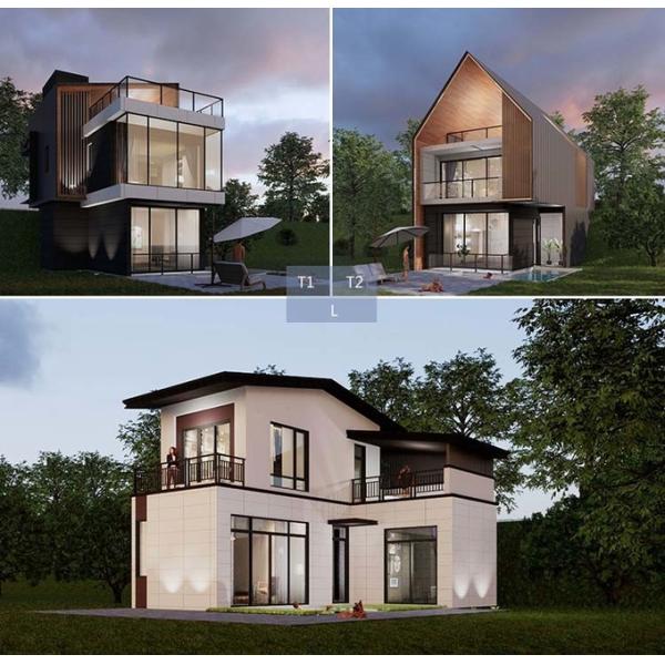 Дом железного каркаса роскошного модульного блока гостиницы Prefab светлый для прожития