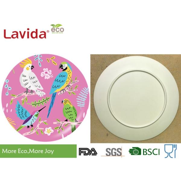 Break Resistance Bamboo Fiber Dinnerware , Anti - Slip Bamboo Fiber Dishes Reusable