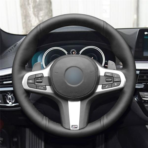 Custom Steering Wheel Cover for 2018 2019 BMW 5 Series G30 G31 M5 F90 X3 G01 X5 G05