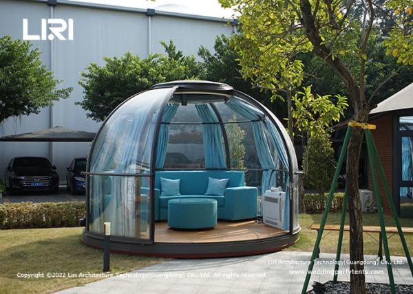 O círculo do PC do diâmetro 3.5m Crystal Dome House Tent dá forma à mostra da atividade do evento de Ourtdoor que janta a barraca de abastecimento
