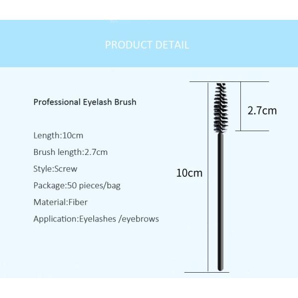 50 Pcs Plastic Disposable 10cm Eyelash Extension Cleaning Brush