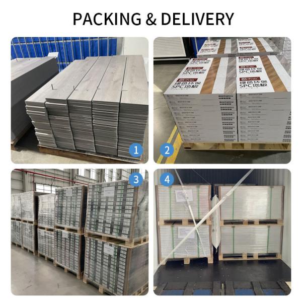 100% Virgin 4.0mm-7mm Spc Herringbone Flooring Spc Lvt Click Flooring Multilayer