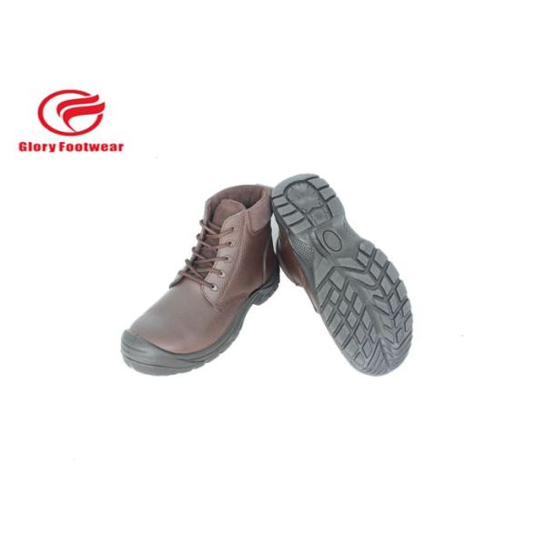 PU Pouring  Men's Steel Toe Work Boots With Embossed Action Leather Upper