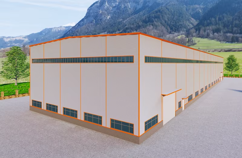 Prefabricated Steel Structure Workshop Metal Warehouse Prefab Building Sandwich Panel