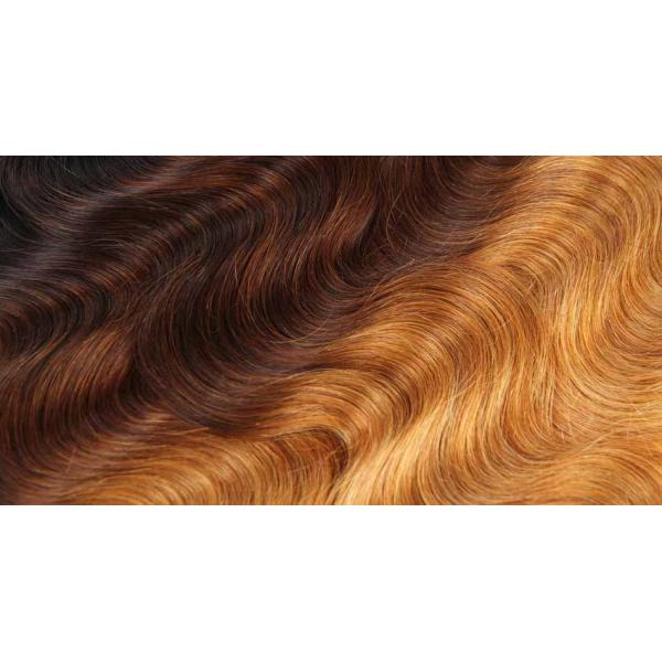 Ombre Body Wave Brazilian Virgin Hair Weave Human Hair Bundles With Closure