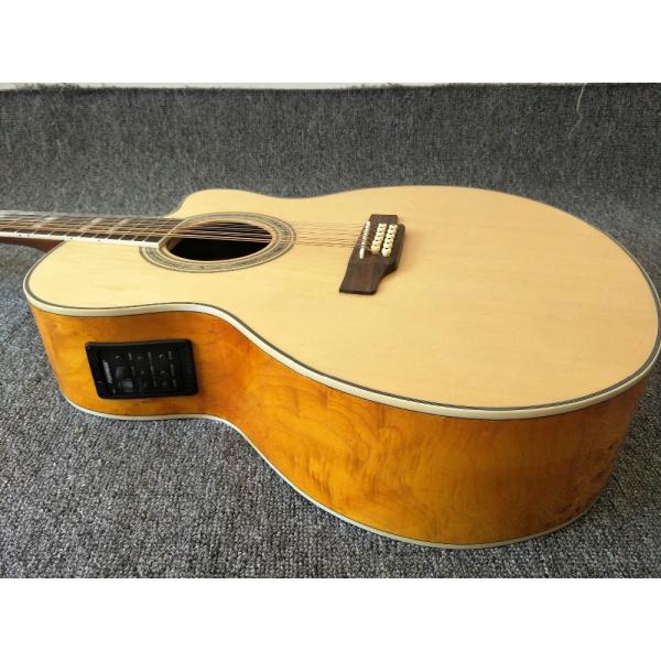 12 Strings Acoustic Guitar / guitar natural AAA Solid Spruce Body 43 inch Guitar Acoustic Fishman Pickups guitar