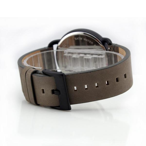 Men'S Fashion Luxury Stainless Steel Quartz Military Sport Leather Band Dial Wrist Watch
