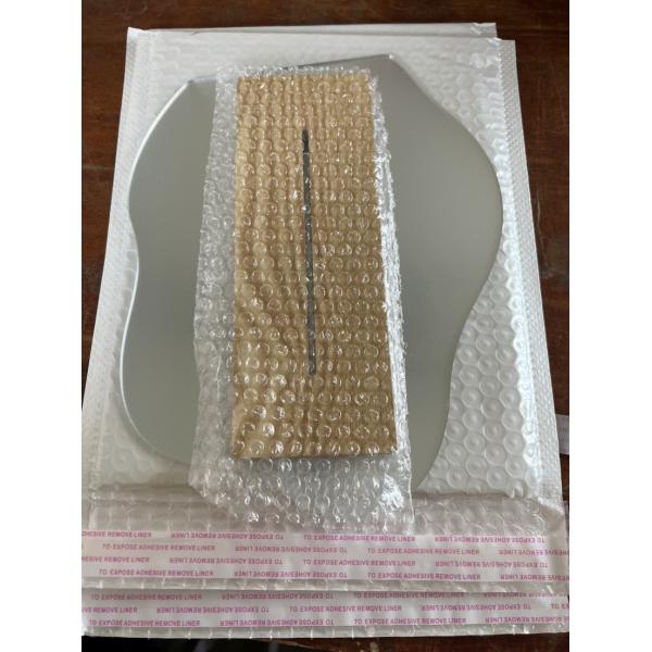 Curvy Portable Lighted Makeup Mirror Wood Stand For Vanity