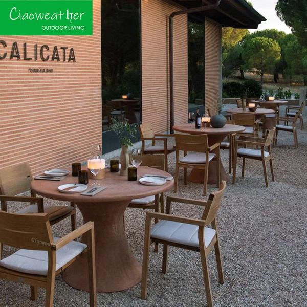 Solid Wood Beach Bar Outdoor Waterproof Leisure Wood Bar Stool Furniture High Teak Chairs Customized Color Folded NO