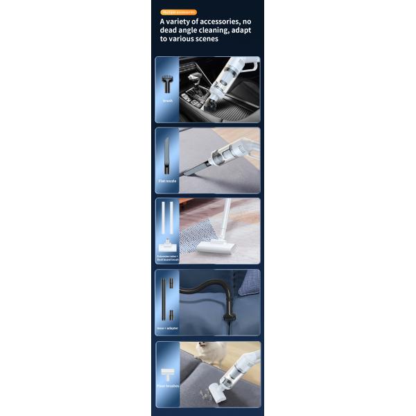 Wireless Stick Handheld Vacuum Cleaner Maximum Runtime 30min Ideal for Garage Cleaning