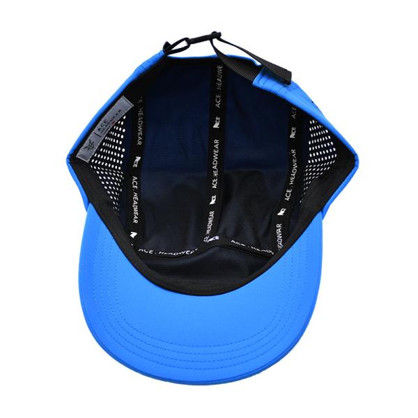Logotipo seco rápido respirável do remendo de Mesh Sports Cap With Rubber do chapéu impermeável de 5 painéis