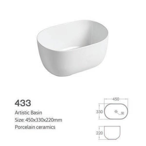 Glossy Wall Mount Bath Sink Ceramic For Cabinet Lavatory Single Hole 12L