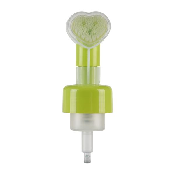 42mm 43mm Spring Inside Face Cleaning Tool Foam Pump with Silicone Brush Head