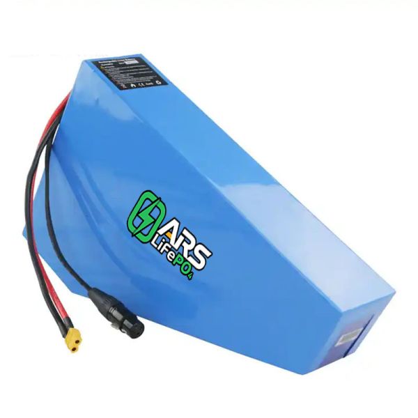 Customized 48V 25.6Ah Triangle Ebike Lithium Battery Pack 390X 255X 75 mm 112 Pieces 18650 or 84 Pieces 21700