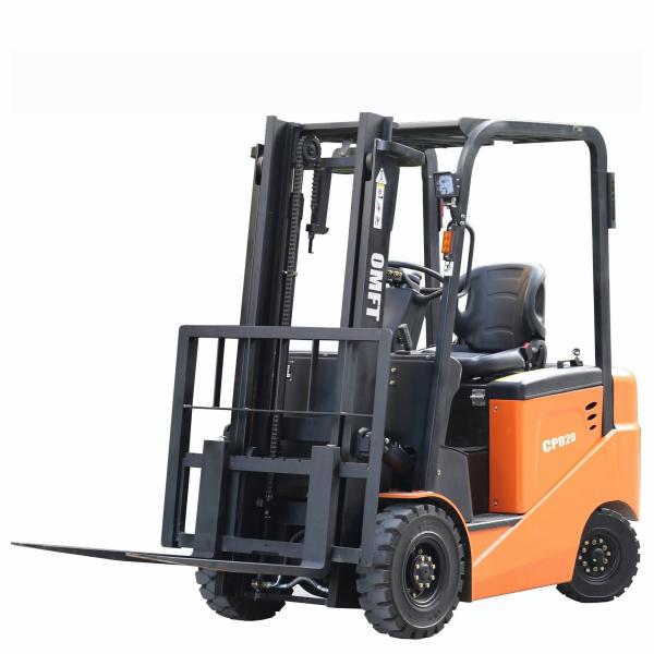 2t Electric Forklift Truck with 3.5m Two Stage Full Free Mast and 3650mm Min.