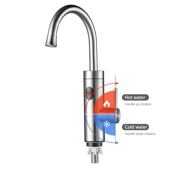 220V Tankless Instant Tankless Electric Hot Water Heater Faucet With LED Digital Display