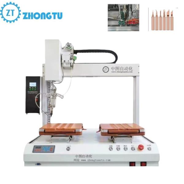 Machine à souder automatique de connecteurs USB D-Type pour cartes PCB multi-axes, machine à souder à l'étain automatique