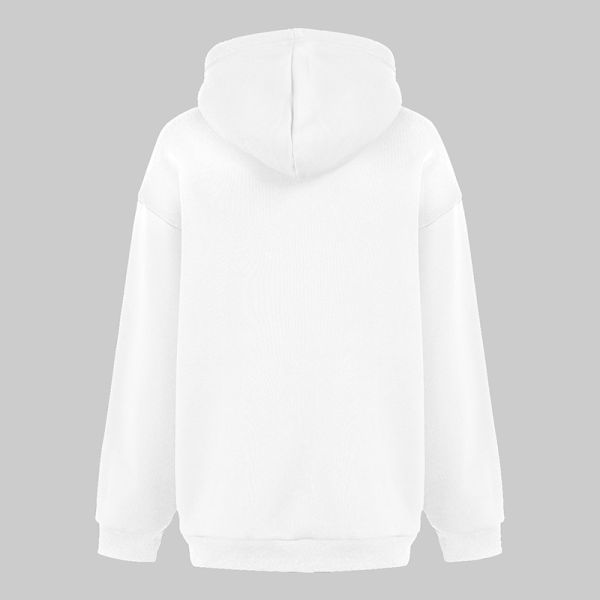 Knit 440g Women Sweatshirts Polyester Cotton Blend Gray Sweatshirt Womens