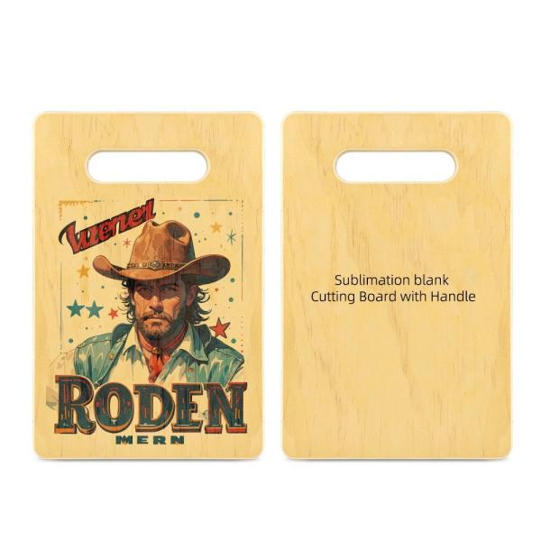 Personalized Bamboo Sublimation Wood Cutting Board With Handle For Kitchen