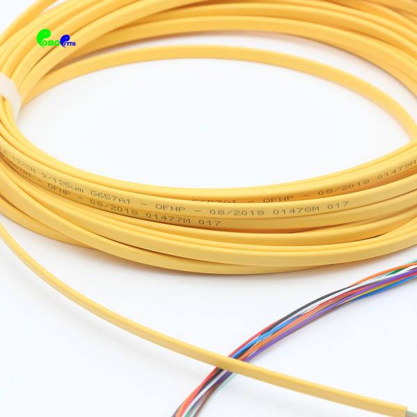 12F FC APC G657A1 Single Mode Fiber Pigtails Fanout 0.9mm Tails IEM Grade B