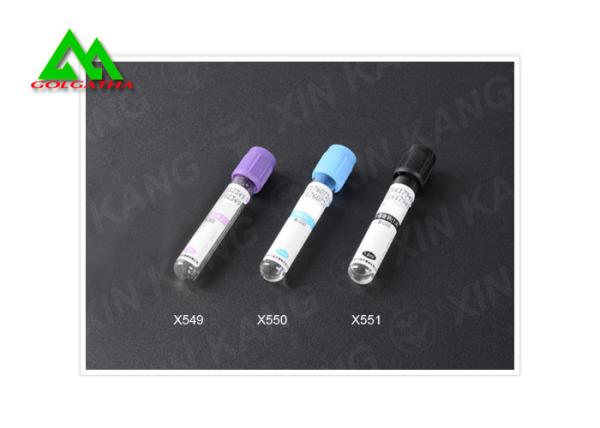 Single Use Medical And Lab Supplies Vacuum Blood Collection Tube Glass / PET Material