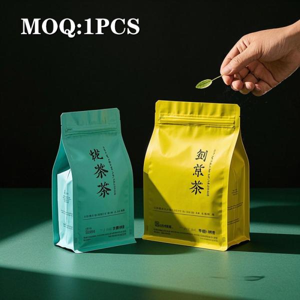 Custom-Made 2.5kg Eight-Side Sealing Flat Bottom Bag With Aluminum Plating And Zipper For Nuts And Snack Foods