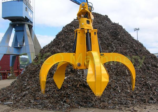 Shockless Grab Bucket Scrap 4.5 Ton Electric Hydraulic Easy Maintenance