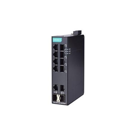 Portable Moxa EDS-2010-ML  Series switch 8+2G-port Gigabit unmanaged Ethernet switches