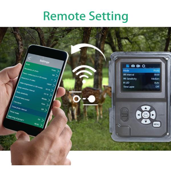 Водоустойчивое IP67 30mp 1080p Wifi охотясь скорость пуска камеры 0.25s следа