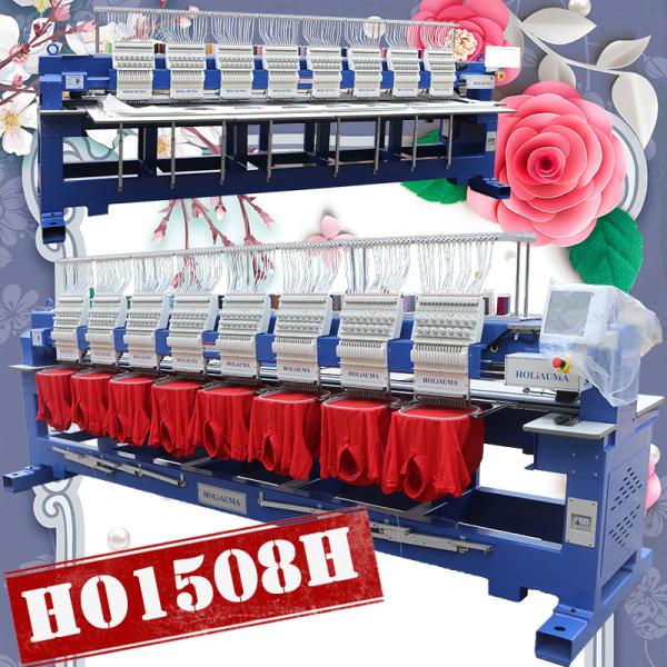 2020 Hot selling 10 year service 1200 spm cap t-shirt flat 3d logo computer embroidery machine 8 heads for sale