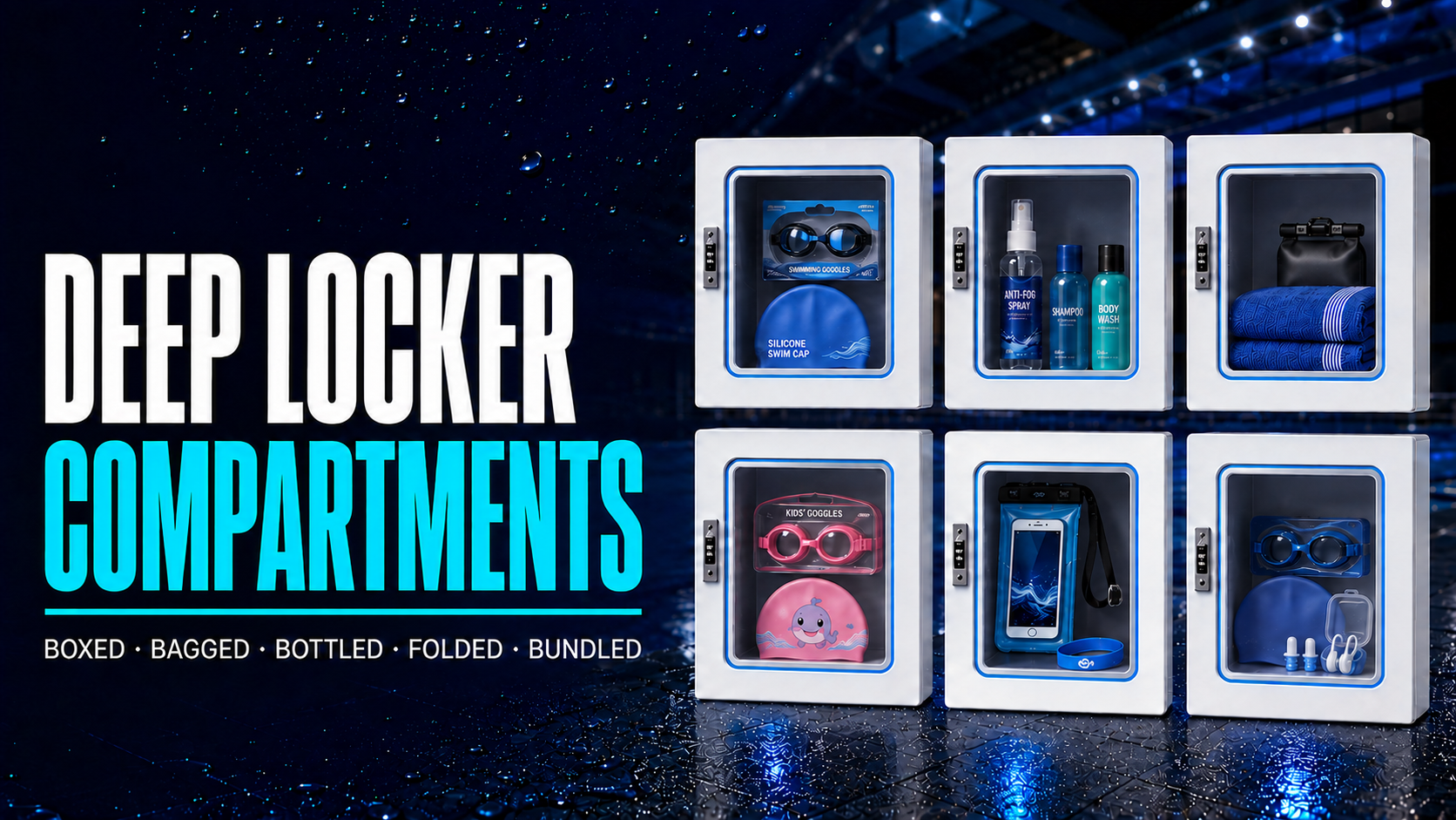 WEIMI 48-Locker Swimming Supplies Vending Machine for Swimming Pools and Aquatic Centers