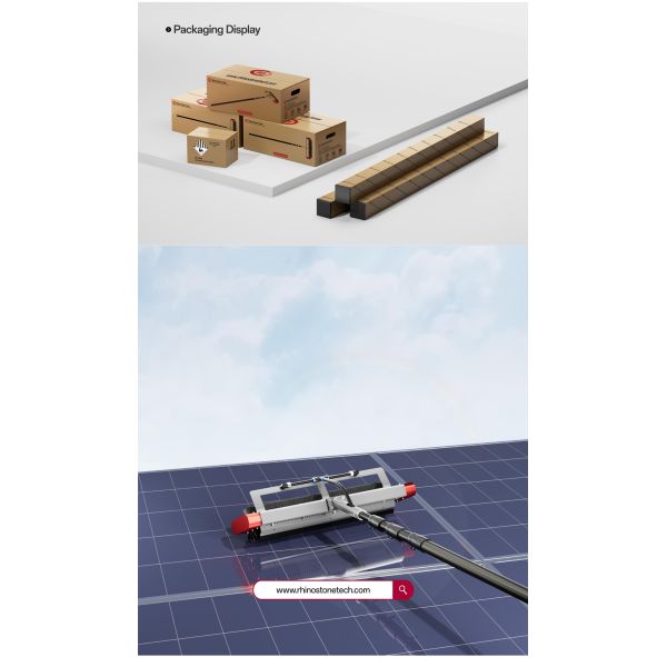Anti-Skid Portable Solar Panel Structure Washing Kit PV Module Photovoltaic Farm Array Maintenance Tool Handheld Appliance Electric Roller Cleaning Brush