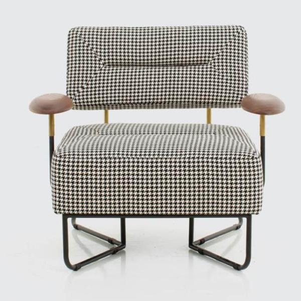 Upholstery Fiberglass Arm Chair QT Chair Powder Coated Steel Frame