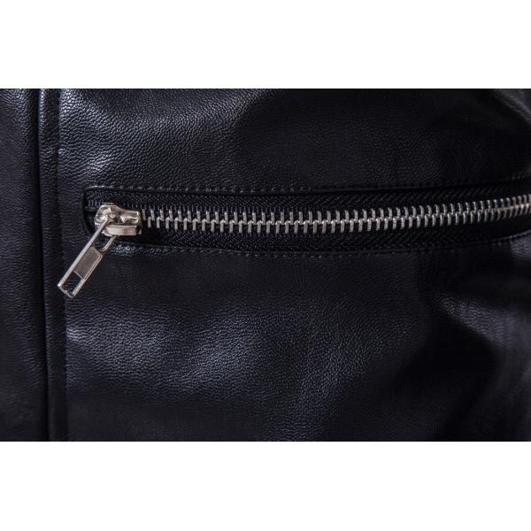 OEM classic popular best quality solid color slim fit men moto leather jacket