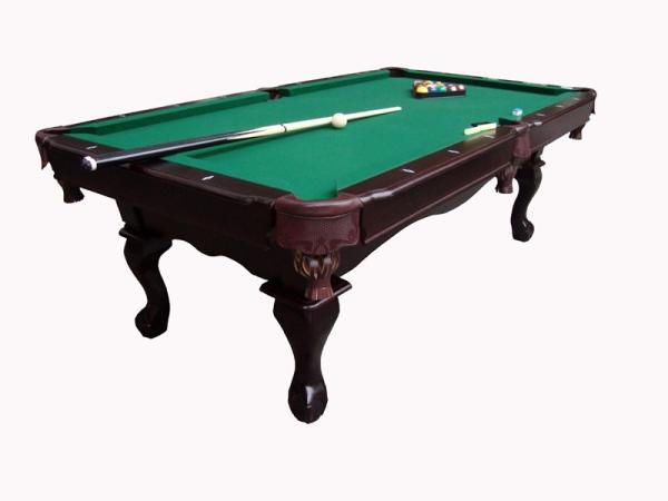 Brown Standard 96 Inches Billiards Game Table With Converson Table Tennis Top / Cue Rack