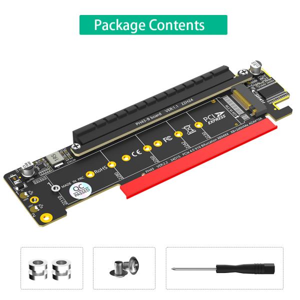 Двойной адаптер NVMe PCIe PCIe 4.0 X16 для двойного NVMe и 1x больше адаптер PCIe x16 для SSD M.2 NVMe