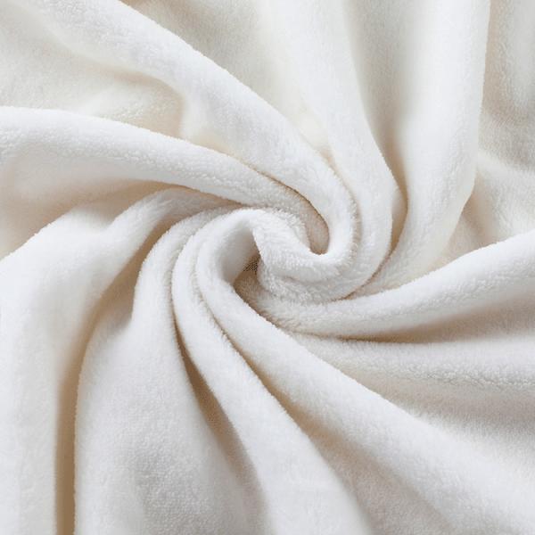 White Micro Fleece Blanket 75X100cm Baby Soft Flannel Throw Blanket