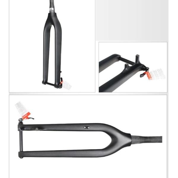 29er Full Carbon Fiber Mtb Bicycle Fork thru axle Tapered Steerer T800 Carbon Rigid Fork