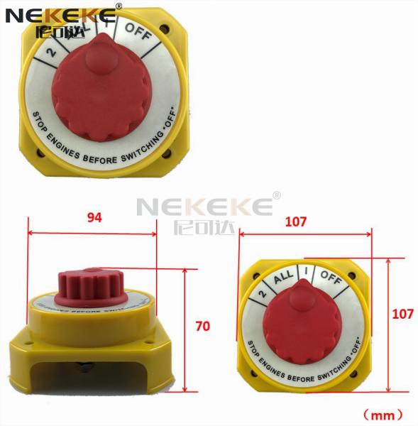 Waterproof Marine Isolator Switch with 250A Continuous Rating and Copper Material for Reliable Battery Disconnect