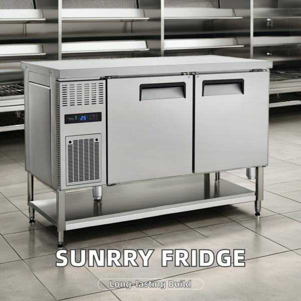 Commercial Air-Cooled Counter Refrigerator with Compressor Worktable for Kitchen Ice Cream Worekbench