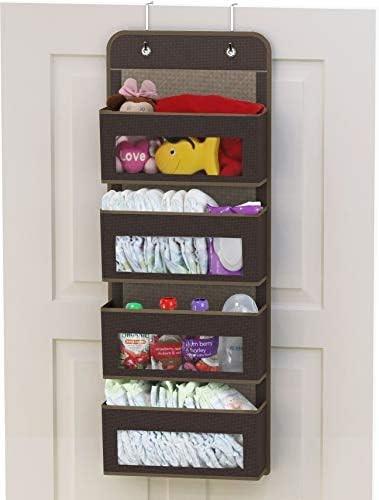 2 Pack Wall Hanging Bag Organizer Basket with Pockets for Bathroom Bedroom Kitchen Dorm Room Essentials Rv Storage and O