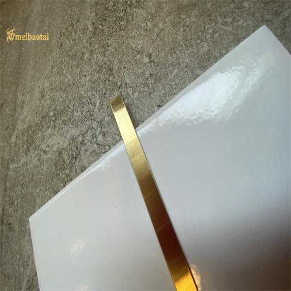 Matt Gold Finished 304 Stainless Steel T Shape Tile Trim for Corner Metal Profile GB Standard